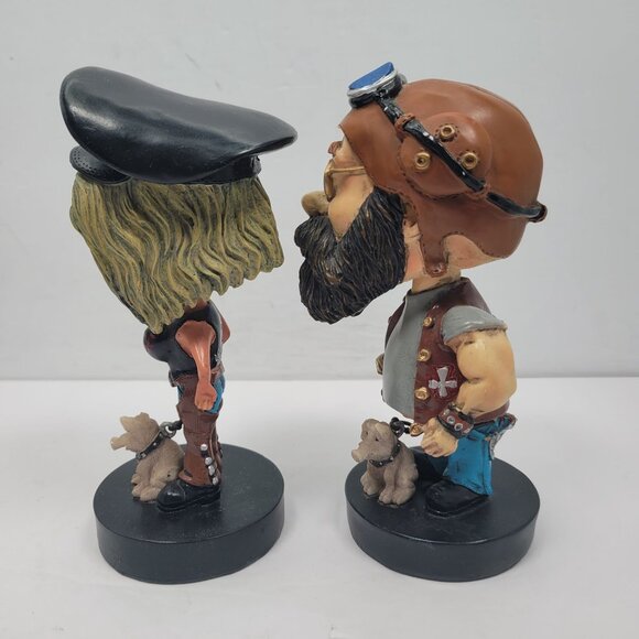Bopp'n Heads Bobble Head Biker Figurines Krank And Trixie Set of 2 - Picture 4 of 6